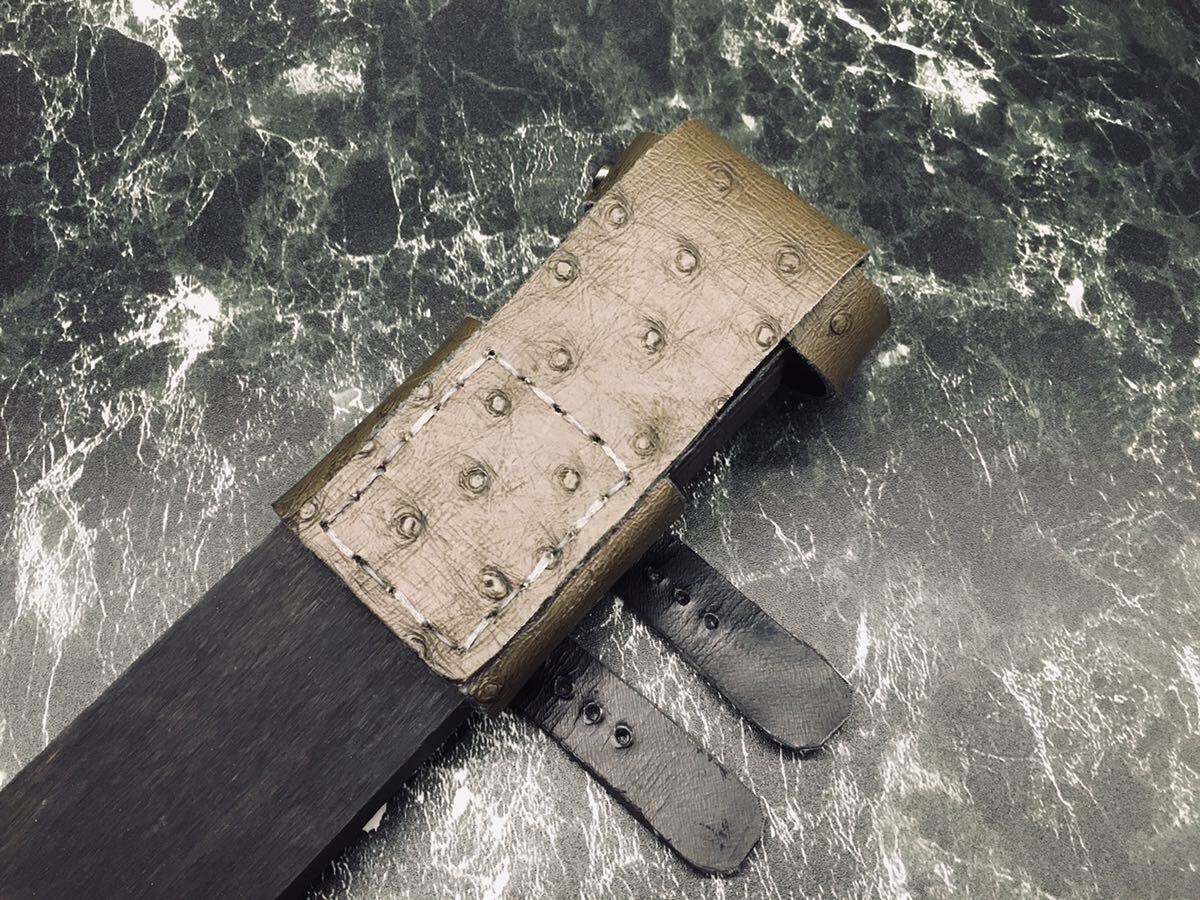 BUSHハンター カスタム ベルトループ アウトドア ナイフ用 剣鉈用 ハンドメイド 革製 ハンティング の画像4