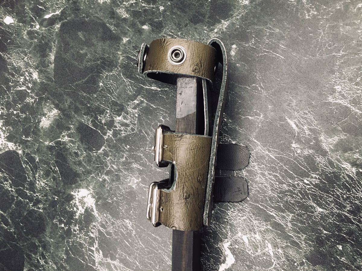 BUSHハンター カスタム ベルトループ アウトドア ナイフ用 剣鉈用 ハンドメイド 革製 ハンティング の画像6