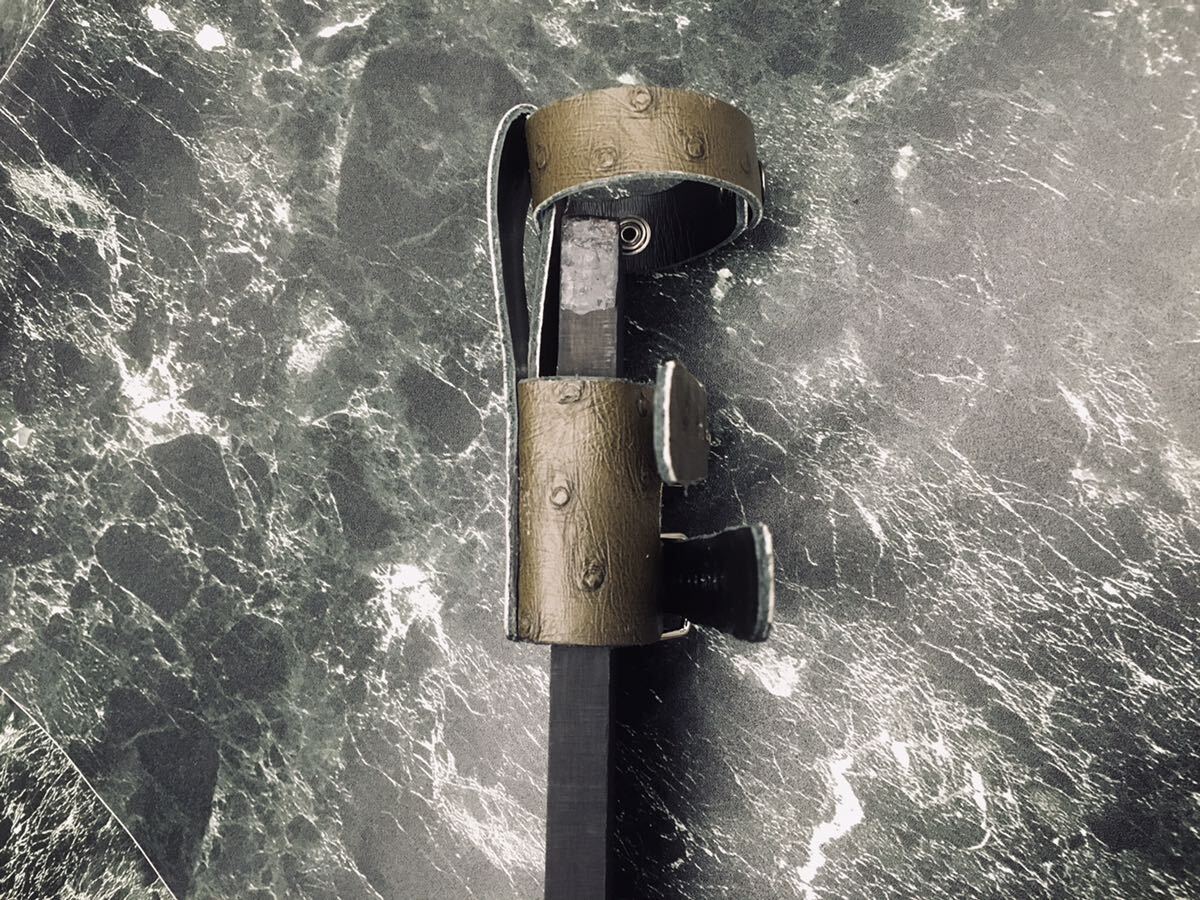 BUSHハンター カスタム ベルトループ アウトドア ナイフ用 剣鉈用 ハンドメイド 革製 ハンティング の画像5