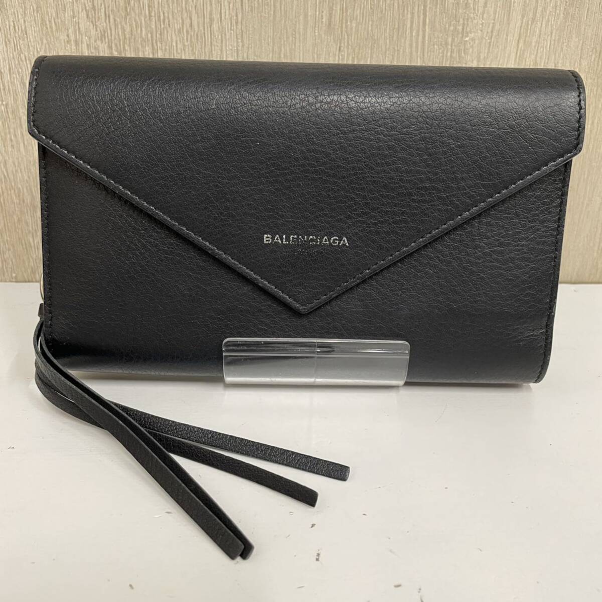 【BALENCIAGA】バレンシアガ★長財布 ペーパーマニー レザー 371661 ブラック 03