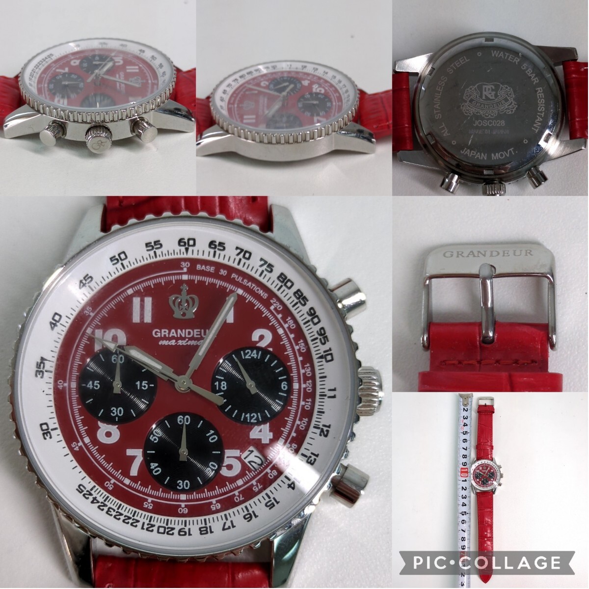 ブランド腕時計8点まとめて 手巻き CITIZEN Eco-Drive/GRANDEUR/COGU/LEVI'S/D＆G ※ベルト部分に劣化ありの画像3