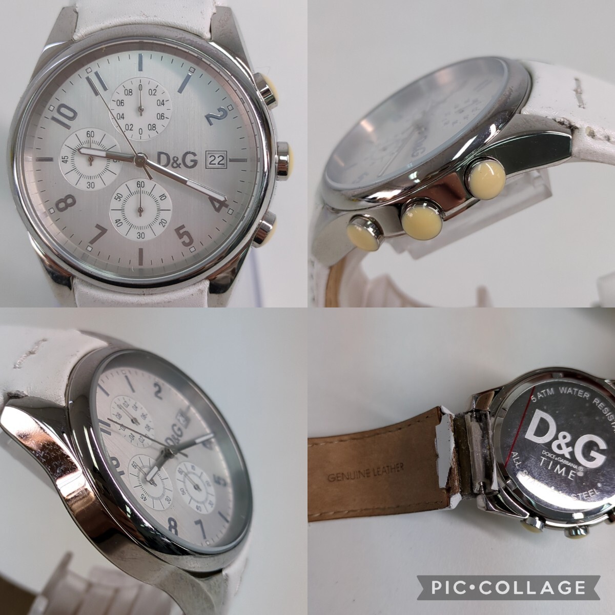 ブランド腕時計8点まとめて 手巻き CITIZEN Eco-Drive/GRANDEUR/COGU/LEVI'S/D＆G ※ベルト部分に劣化ありの画像6