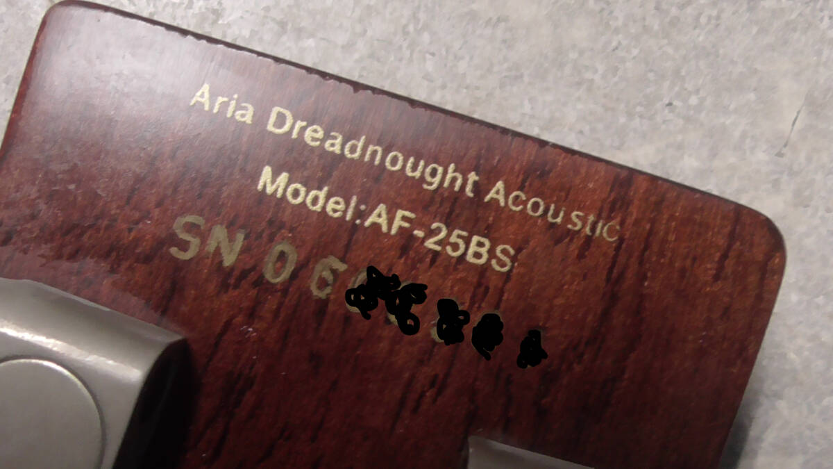 ◯アリア/aria dreadnought/アコースティックギター/AF-25BS◯ _画像10