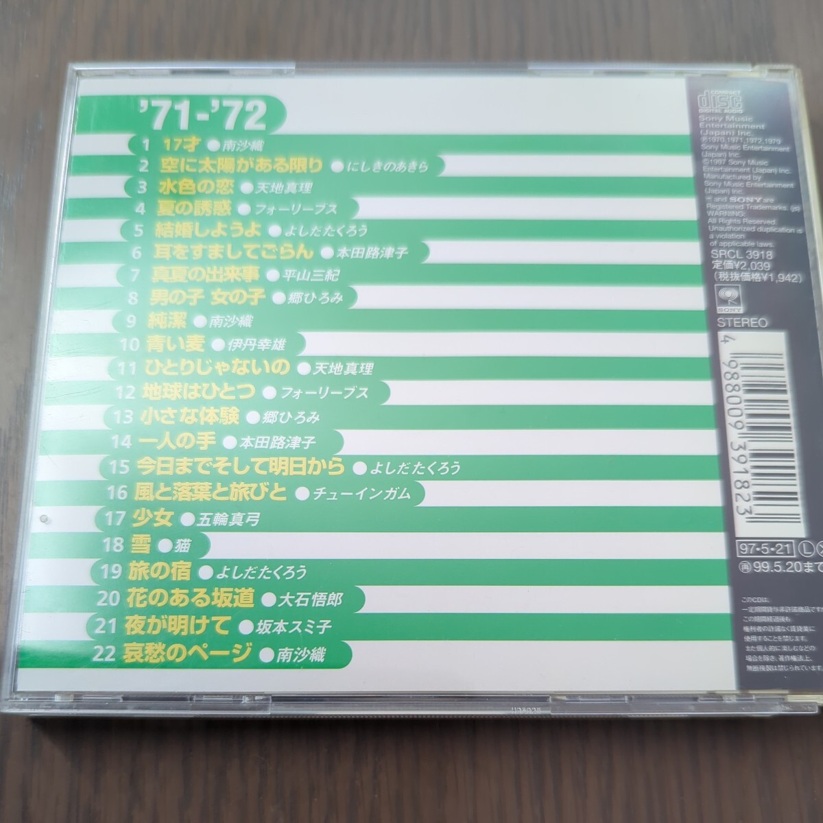 【送料込み】GOLDEN J-POP '71-'72 ベスト・ヒット集