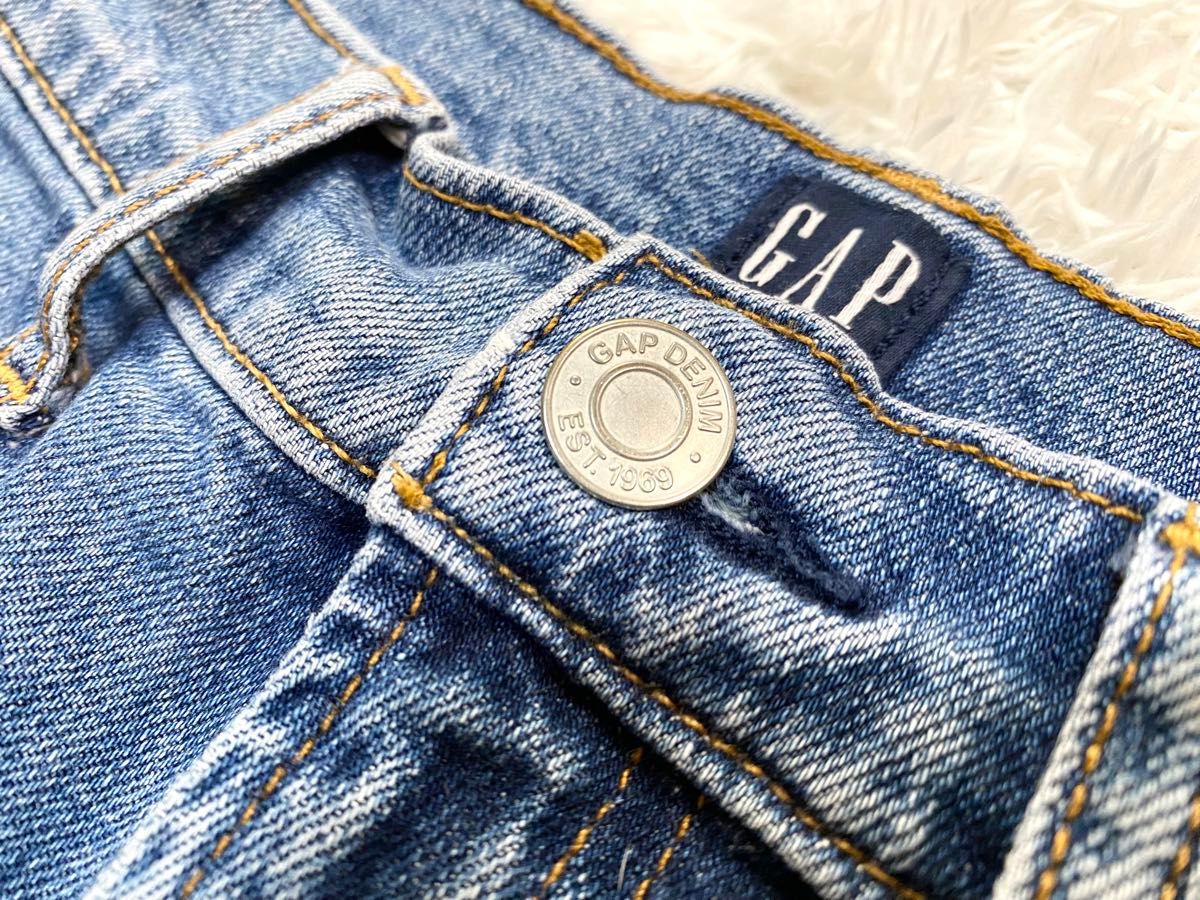 GAP ギャップ　ストレートデニム　切りっぱなし　ミニポケット　25インチ デニムパンツ