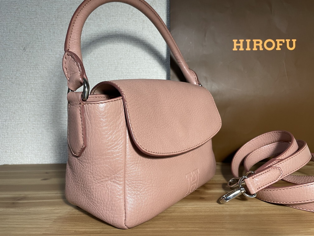 *25000 иен быстрое решение * включая доставку * * популярный цвет *pi арка .* HIROFU Hirofu 2WAY кожаная сумка 