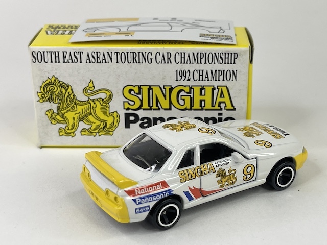 トミカ 40-2-7 日産 スカイライン GT-R R32 レーシング SINGHA TAISAN ガリバー特注 箱に浮きがありますの画像2