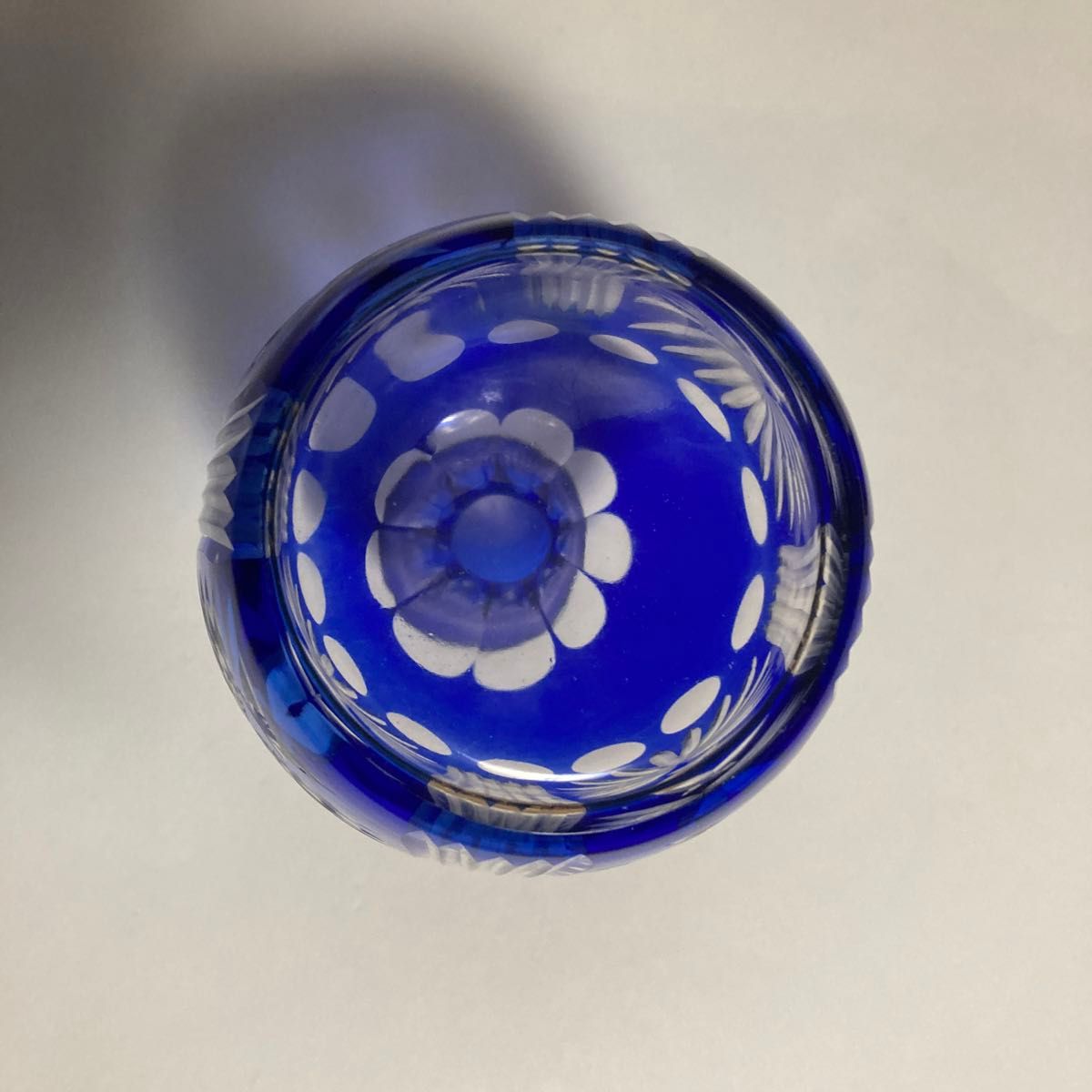 【未使用】冠水瓶(切子ガラスの水差し＆グラス)  水差し　花瓶　昭和レトロ　ビンテージ