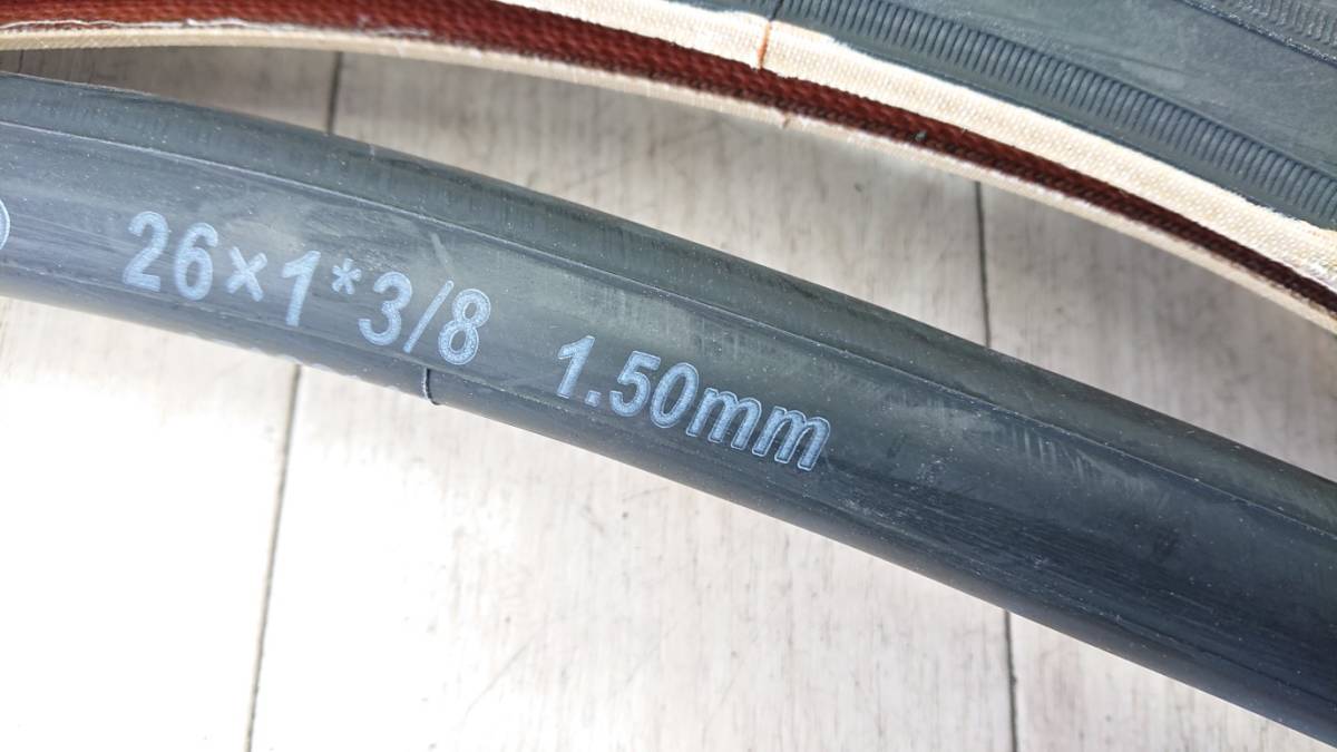 電動自転車装着タイヤ Panasonic HARDRUNNER 26×1 3/8 タイヤ・チューブセット 2本セット 新品 管理NO2の画像4