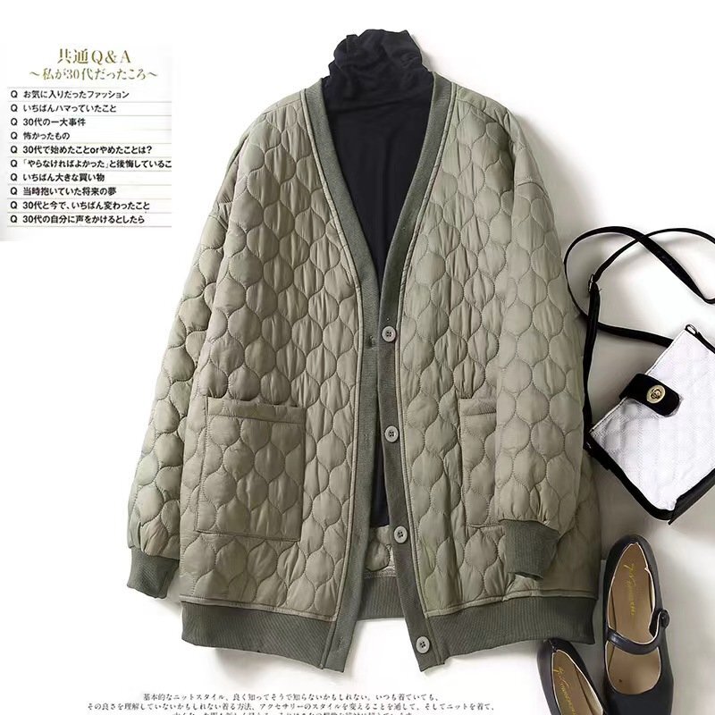 LRM511 新品レディース キルティング 中綿のコート軽く，カーディガン風アウタージャケットジャンバー 暖かくな_画像1