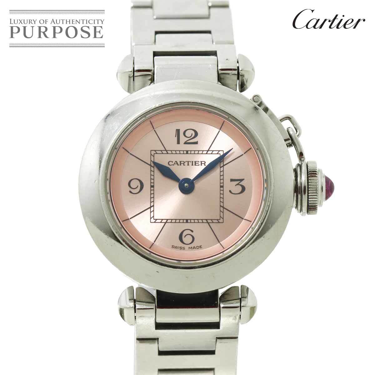 カルティエ Cartier ミスパシャ W3140008 レディース 腕時計 ピンク 文字盤 クォーツ ウォッチ Miss Pasha 90227016
