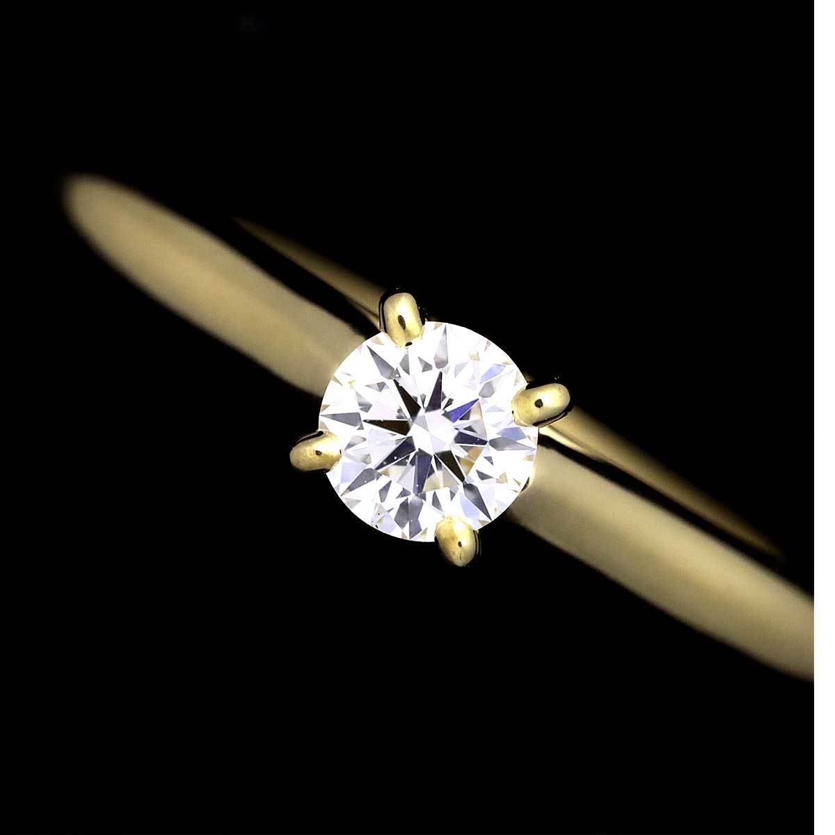 カルティエ Cartier ソリテール ダイヤ 0.18ct E/VVS1/3EX #48 リング 18K YG 750 指輪 Solitaire Ring【鑑定書 証明書】 90208760_画像5