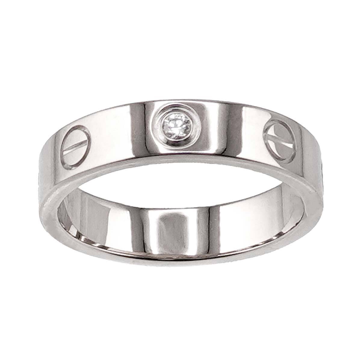 カルティエ Cartier ミニラブ #49 リング ダイヤ 1P K18 WG ホワイトゴールド 750 指輪 Mini Love Ring 90220043_画像2