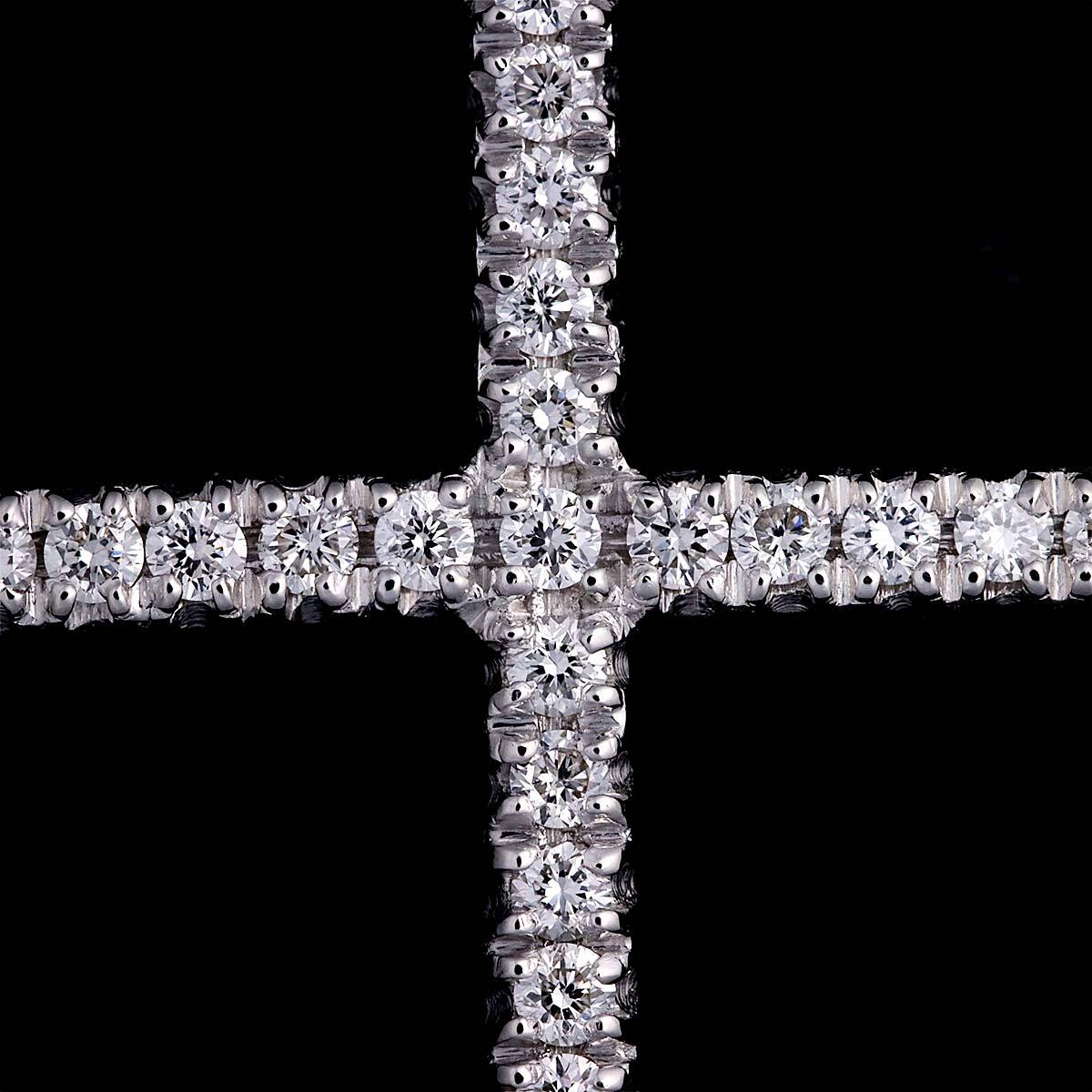 ダミアーニ DAMIANI ミステリー クロス ダイヤ ネックレス 49cm K18 WG 750 Mystery Cross Diamond Necklace【証明書付き】 90217942_画像6