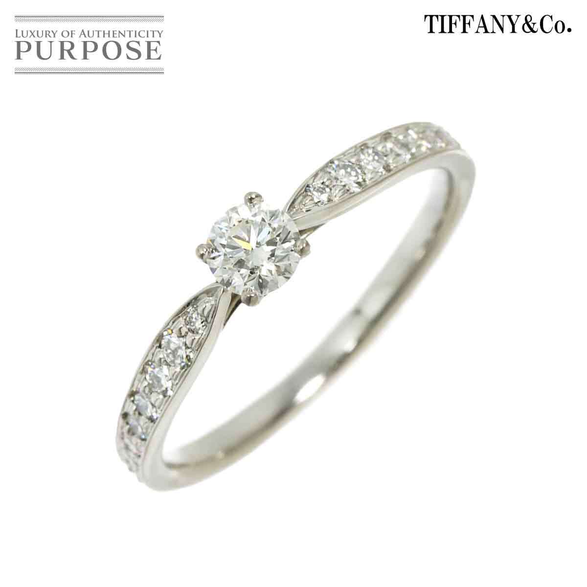 ティファニー TIFFANY&CO. ハーモニー ダイヤ 0.21ct I/VS2/3EX 11号 リング Pt プラチナ 指輪 Harmony Ring 【鑑定書付き】 90213903