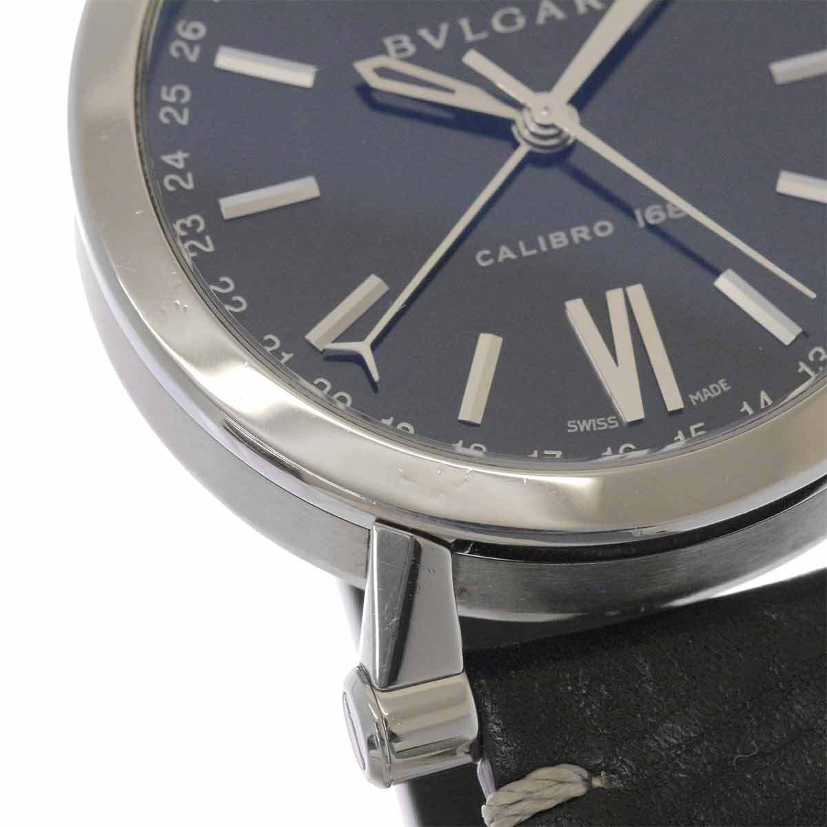 ブルガリ BVLGARI ソティリオ カリブロ SB43S メンズ 腕時計 デイト ブラック 文字盤 裏スケルトン 自動巻き Sotirio 90227960_画像7