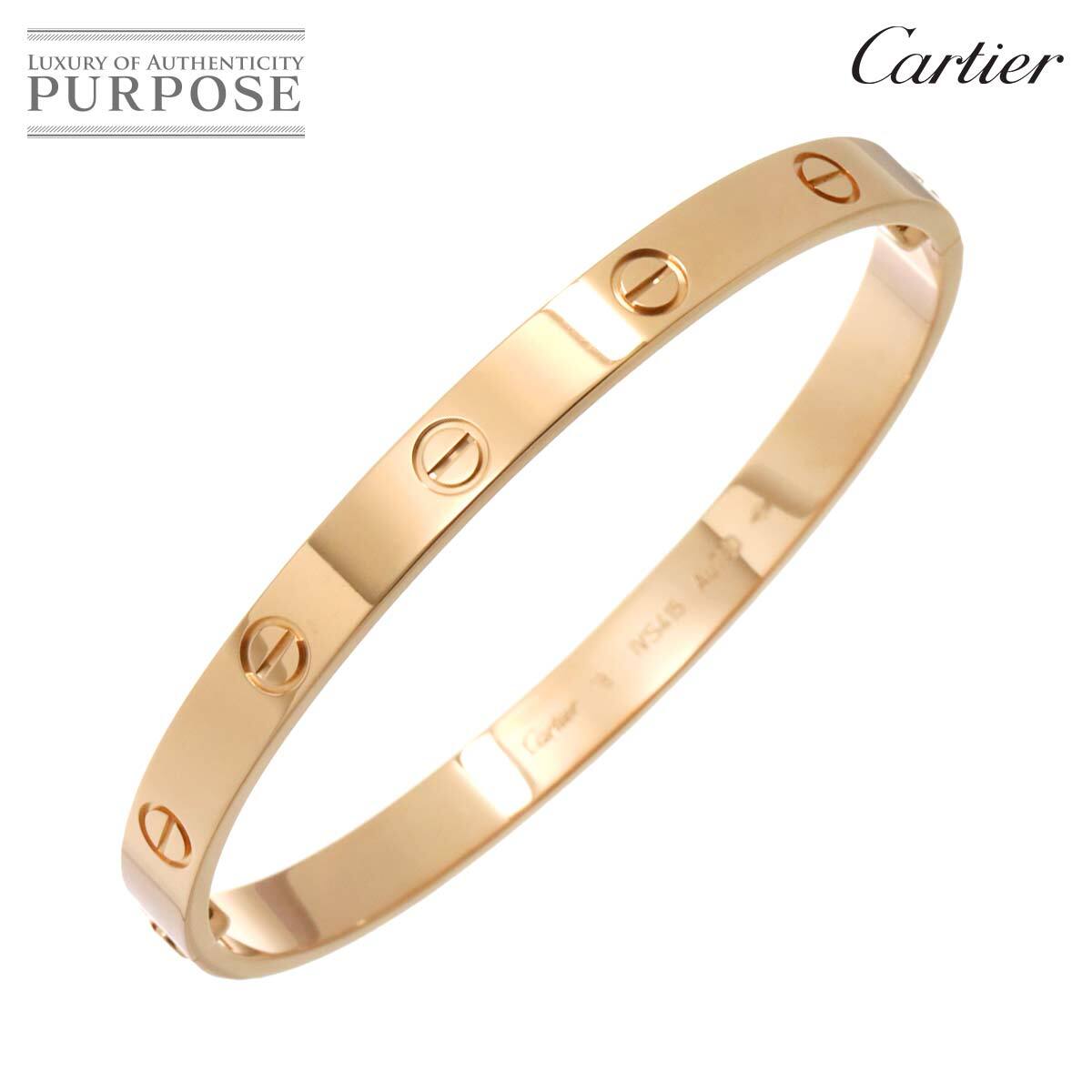 カルティエ Cartier ラブ ブレス #18 K18 PG ピンクゴールド 750 ブレスレット バングル Love Bracelet 【証明書付き】 90221366