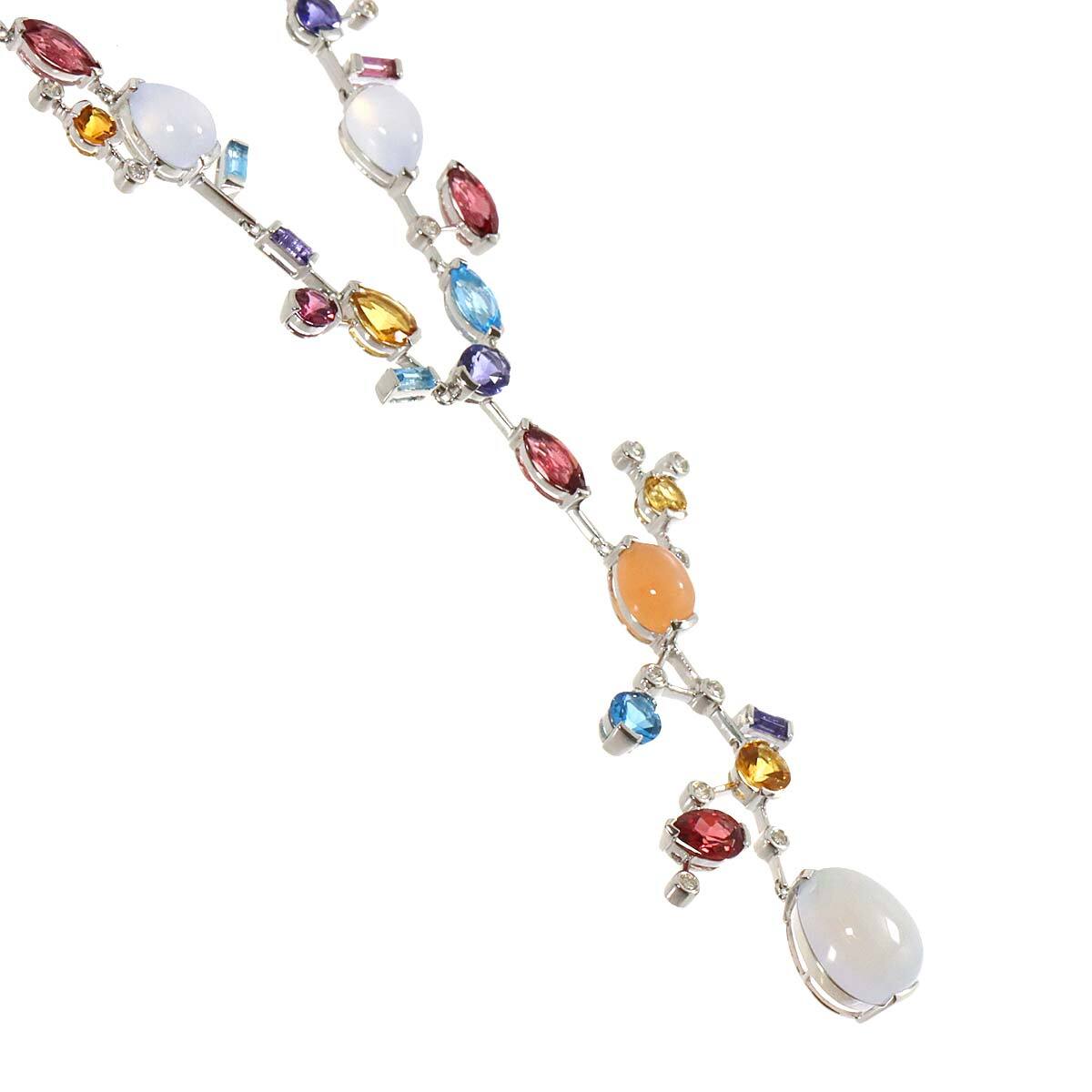 マルチストーン ダイヤ 41.00ct ダイヤ 0.66ct K18 WG ネックレス 42.5cm ホワイトゴールド 750 Multi Stone Necklace 90222272_画像3