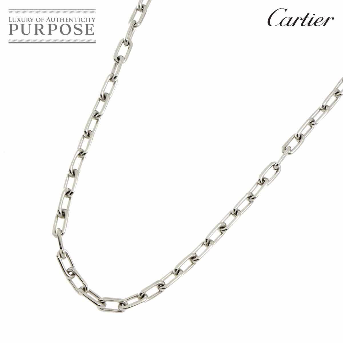 カルティエ Cartier スパルタカス ネックレス 52cm K18 WG ホワイトゴールド 750 Necklace 90222561_画像1