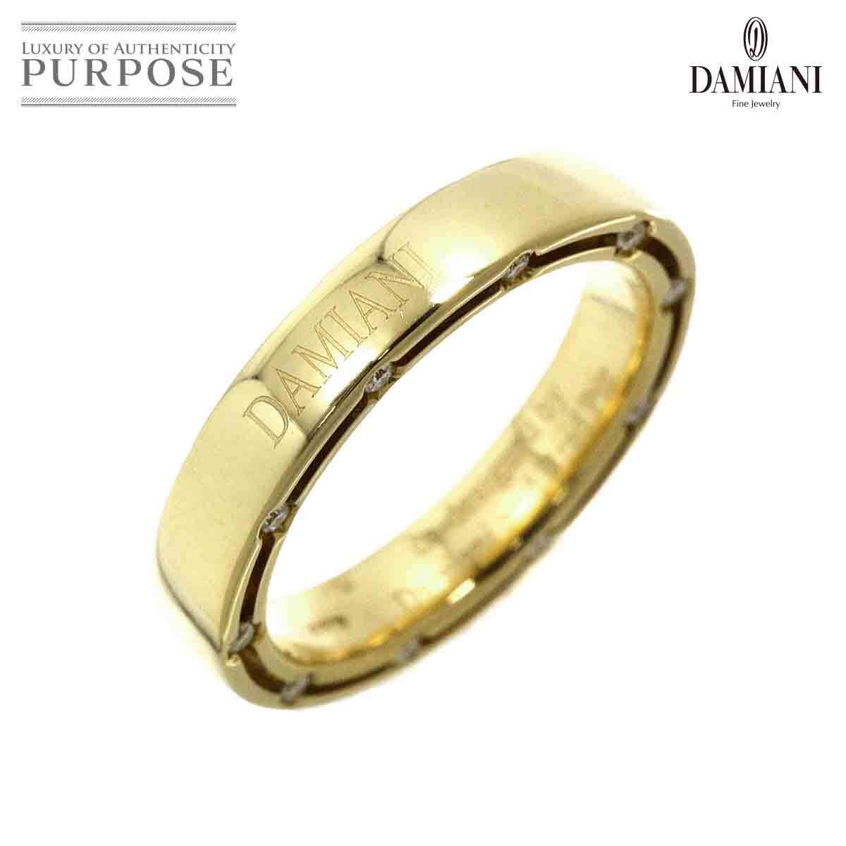 ダミアーニ DAMIANI Dサイド 12.5号 リング ダイヤ 20P K18 YG イエローゴールド 750 指輪 D-SIDE Ring 90222811_画像1