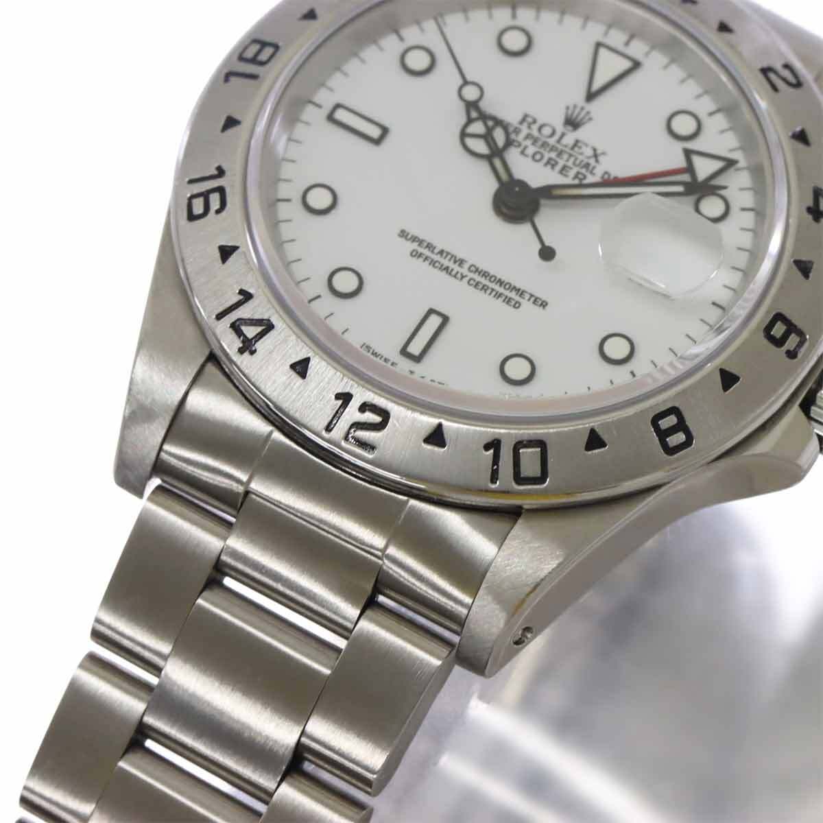 ロレックス ROLEX エクスプローラー2 16570 N番 メンズ 腕時計 デイト ホワイト 文字盤 オートマ 自動巻き ウォッチ Explorer II 90221425の画像7