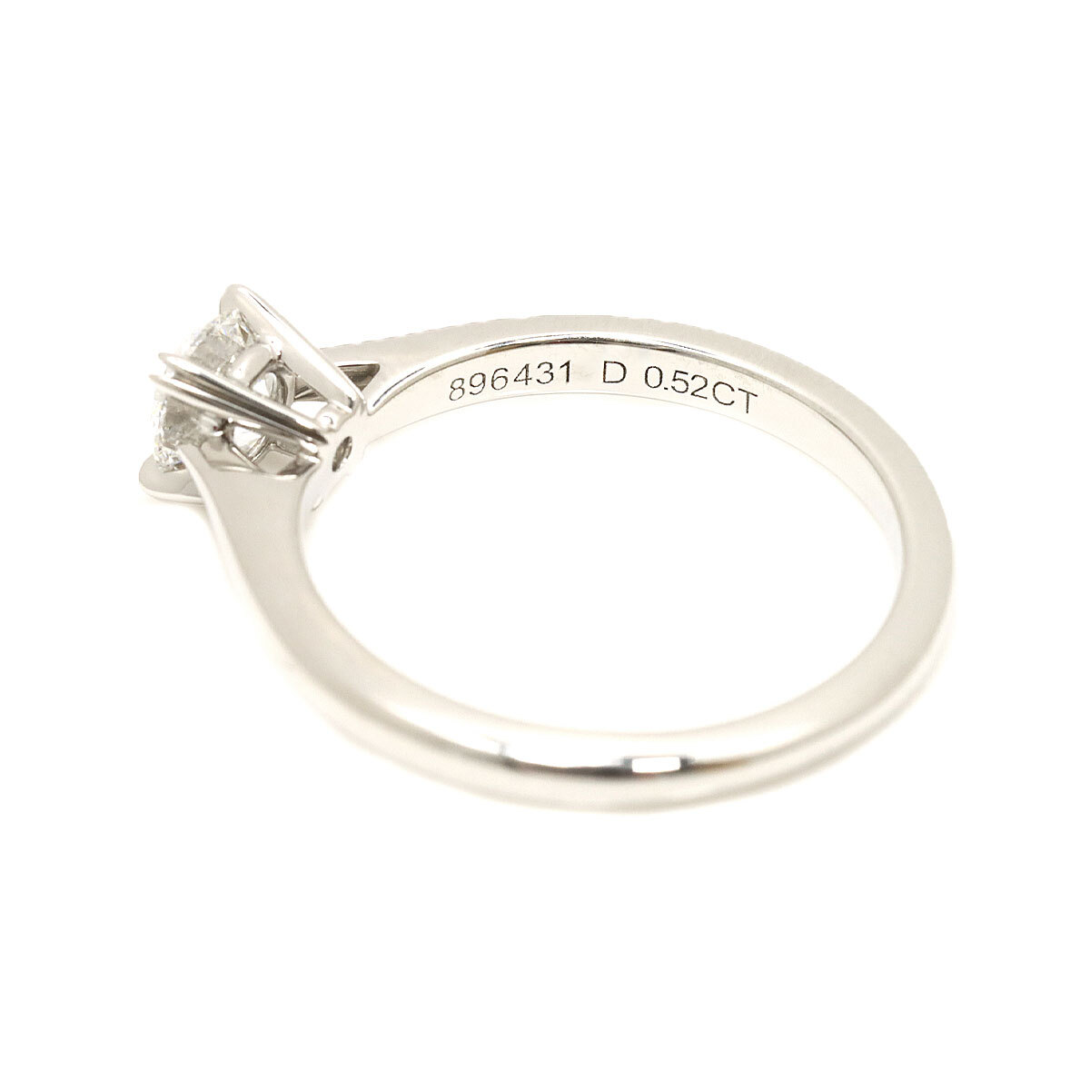 ハリーウィンストン HARRY WINSTON ダイヤ 0.52ct E/VS2/3EX 11号 ソリティア リング Pt 指輪 Ring 証明書・鑑定書【中古】 90221377_画像4