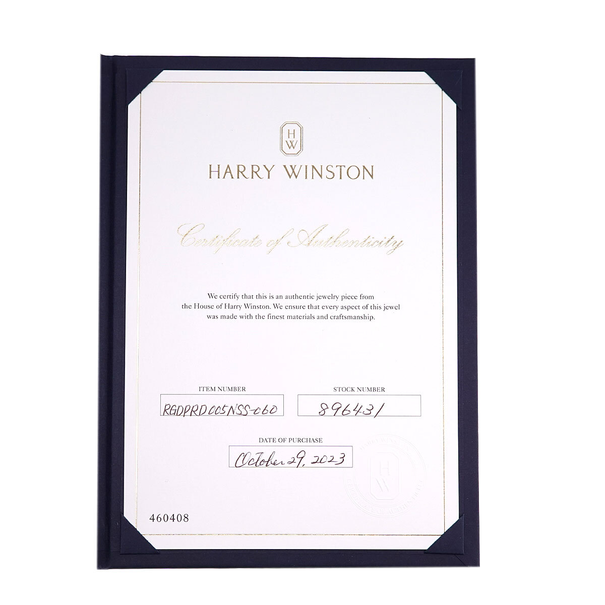 ハリーウィンストン HARRY WINSTON ダイヤ 0.52ct E/VS2/3EX 11号 ソリティア リング Pt 指輪 Ring 証明書・鑑定書【中古】 90221377_画像9