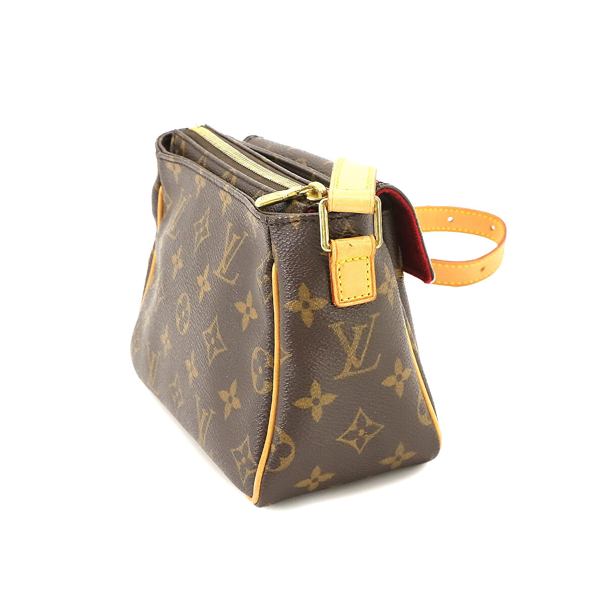 ルイ ヴィトン LOUIS VUITTON モノグラム ヴィバ シテ PM ショルダー バッグ ブラウン M51165 ゴールド 金具 Viva Cite PM 90228386_画像3