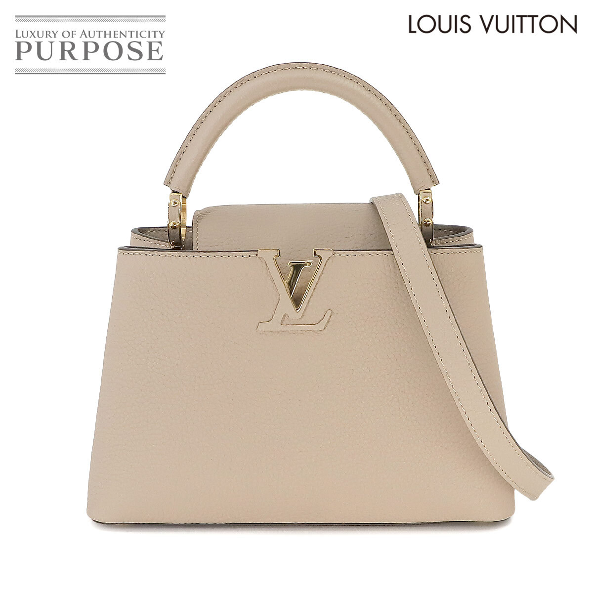 未使用 展示品 ルイ ヴィトン LOUIS VUITTON カプシーヌ BB 2way ハンド ショルダー バッグ トリヨンレザー ガレ M94634 RFID 90228613_画像1