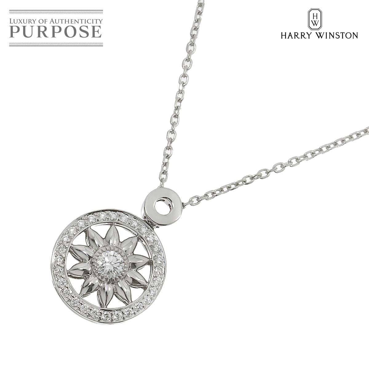 ハリーウィンストン HARRY WINSTON ウィンストン ゲート ダイヤ ネックレス 40cm Pt プラチナ Diamond Necklace 90223448_画像1