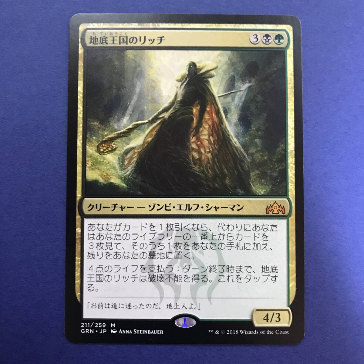 MTG/地底王国のリッチ/Underrealm Lich/日本語/1枚_画像1