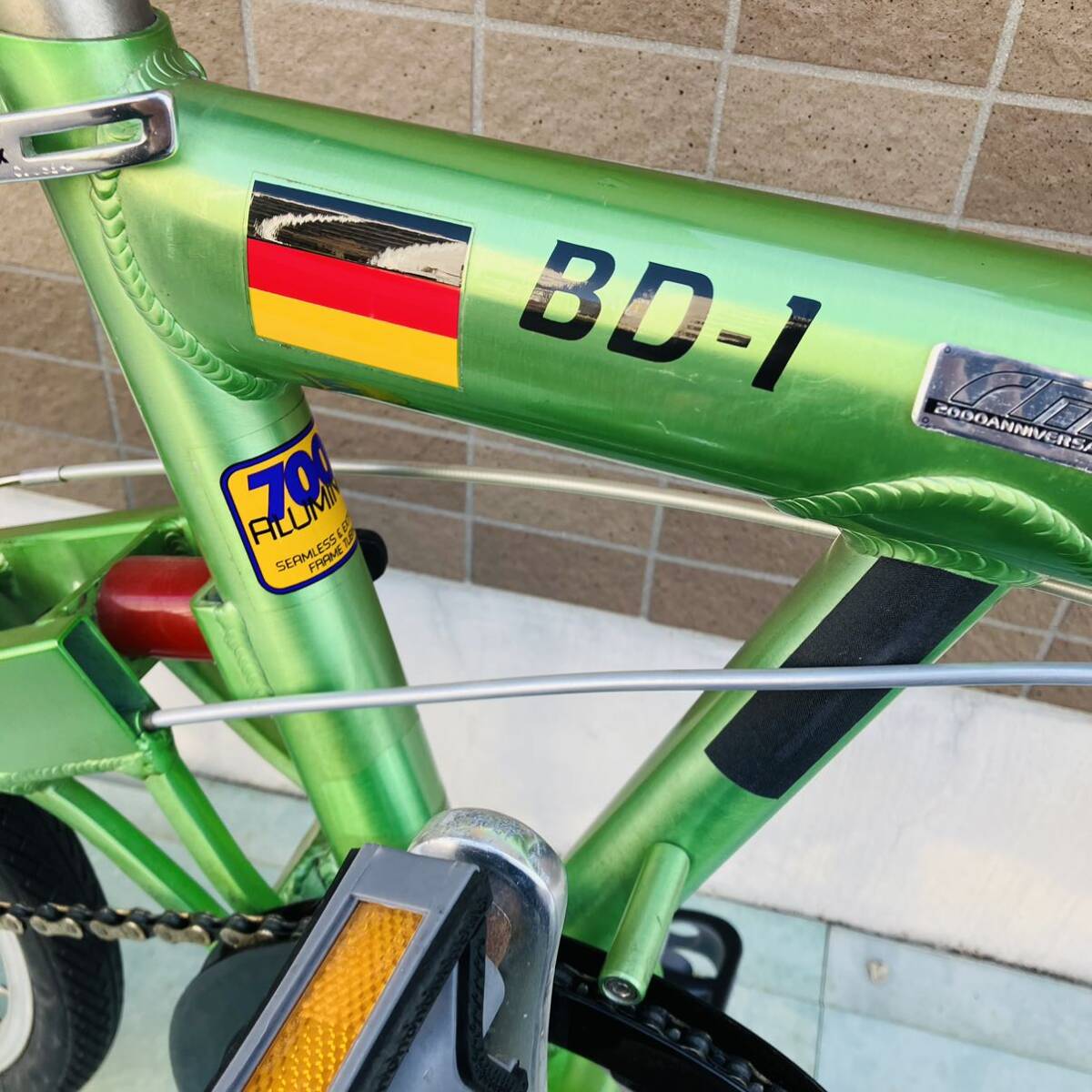 BD-1 / rm 18インチ折り畳み自転車 8速 ミニベロ グリーンの画像8