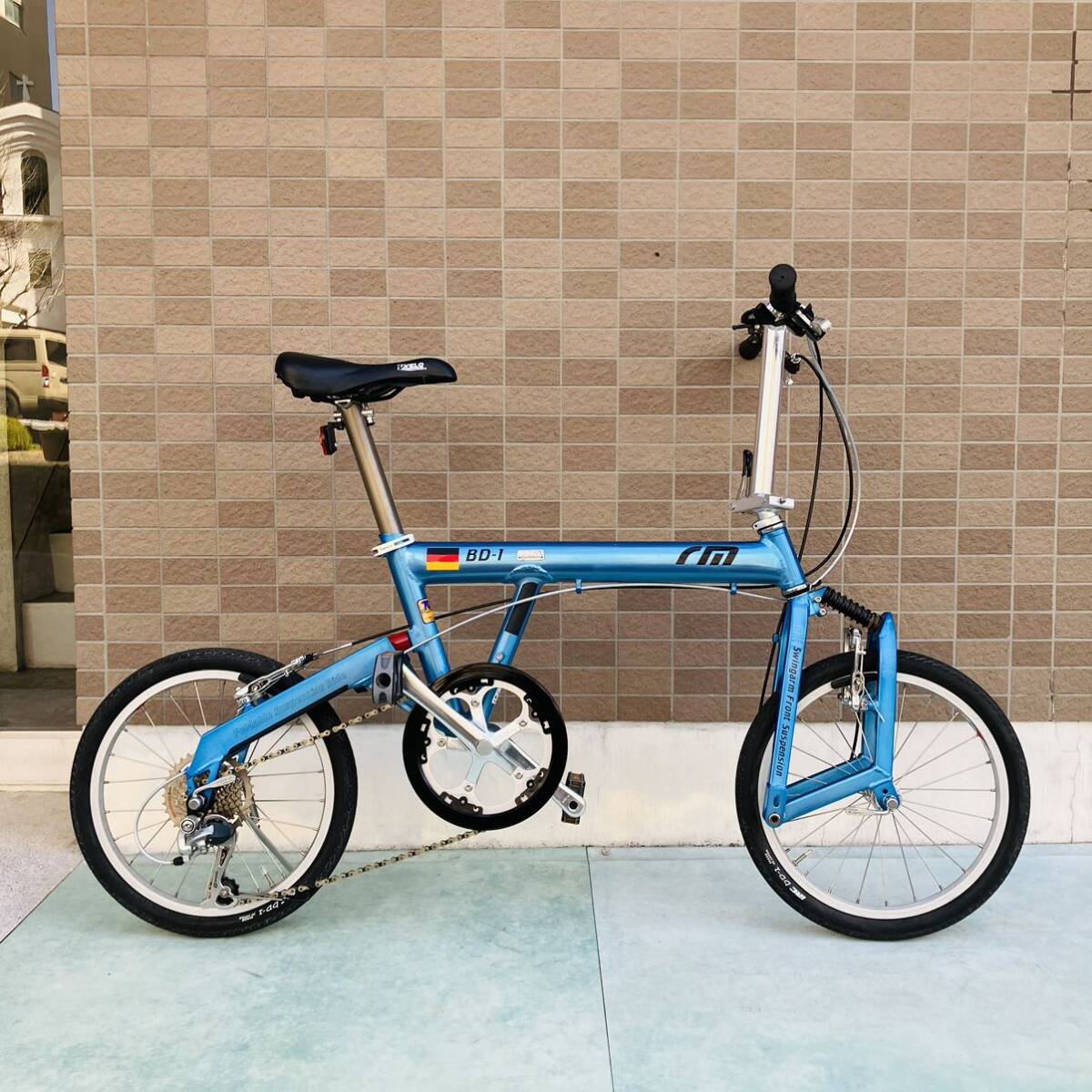 BD-1 / rm 18インチ折り畳み自転車 8速 ミニベロ ブルーの画像1