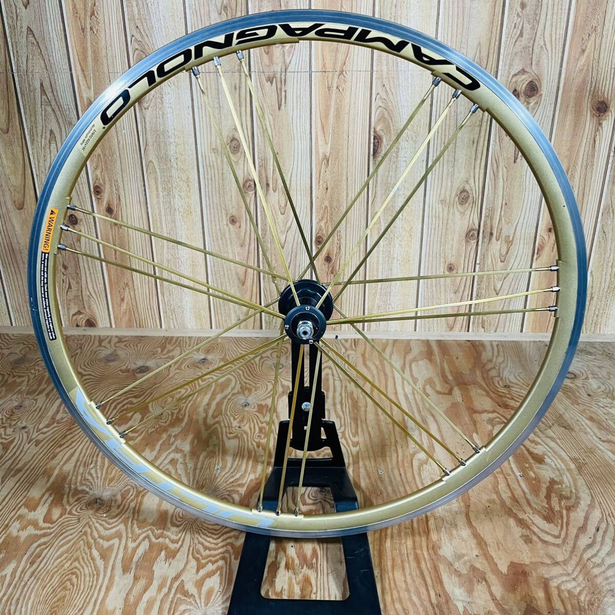 貴重 Campagnolo SHAMAL ULTRA GOLD クリンチャー リムブレーキ 前後セット カンパニョーロ シャマル ウルトラ 限定 ゴールドの画像10