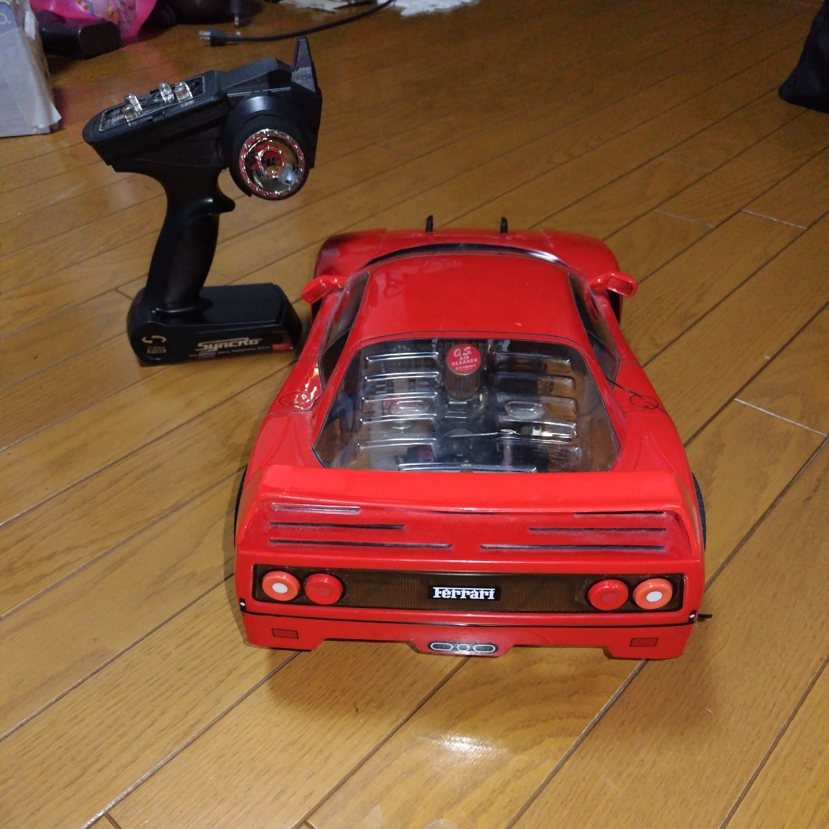 【ジャンク品】ラジコン　エンジンカー　F40 フェラーリ　プロポ付　全長約48センチ_画像7