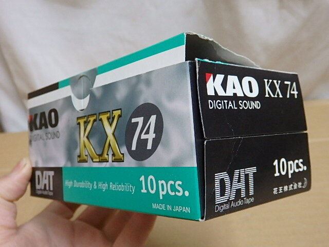 !0 valuable!! unused DAT cassette tape KAO KX74 total 10ps.@(1 box ) 74 minute Kao made in Japan beautiful goods high quality digital sound unopened indoor keeping 