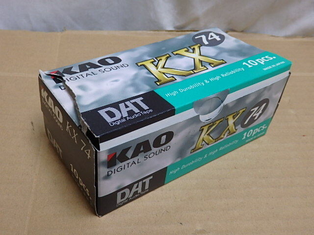 !0 valuable!! unused DAT cassette tape KAO KX74 total 10ps.@(1 box ) 74 minute Kao made in Japan beautiful goods high quality digital sound unopened indoor keeping 