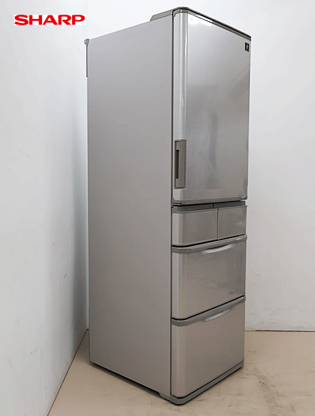 ◆美品◆ SHARP シャープ ノンフロン冷凍冷蔵庫 5ドア 左右開きタイプ 412L プラズマクラスター SJ-W412F-S_画像3