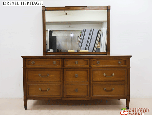 *DREXEL HERITAGE*dorek cell worn Tey jiTRIUNE Try yun mirror back chest chest / sideboard 78 ten thousand 