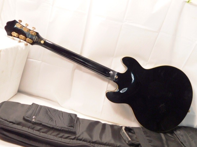 A781★Epiphone/Casino Coupe EB/エレキギター/カジノタイプ？/フルアコ?/セミアコ?/黒色系/エピフォン/ソフトケース付/2016★送料1420円の画像8