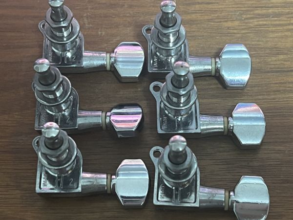 GOTOH 6連 エレキギター ペグ 旧タイプ クローム シャーラータイプ 送料230円～_画像4