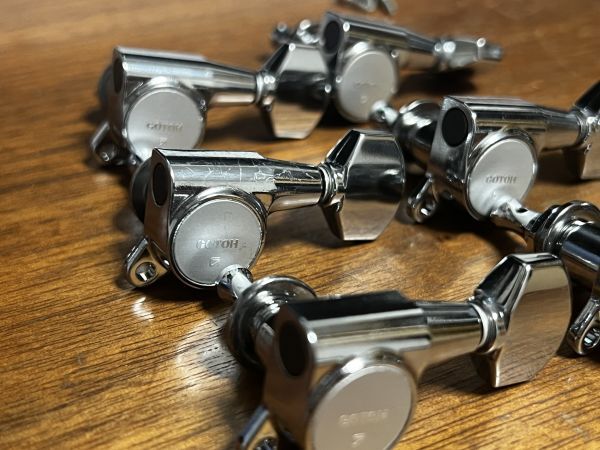 GOTOH SG381 ゴトー 6連 エレキギター ペグ クローム シャーラータイプ 送料230円～_画像2