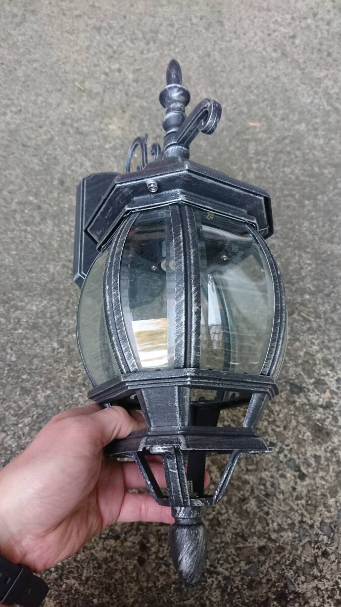 [ перевод иметь новый товар ] фонарь для крыльца * стрейч SB ( серебряный черный * нисходящий ) #IM-0032WD-SB дешевый выгодная покупка античный вне лампа наружный вход магазин освещение 