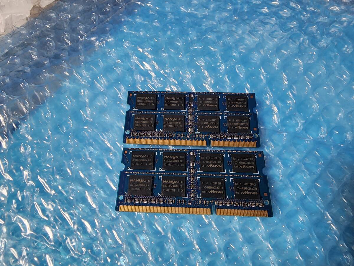 即決 NANYA製 DDR3 4GB×2枚 合計8GB PC3-10600S PC3-8500S互換 SO-DIMM 送料120円～_画像2