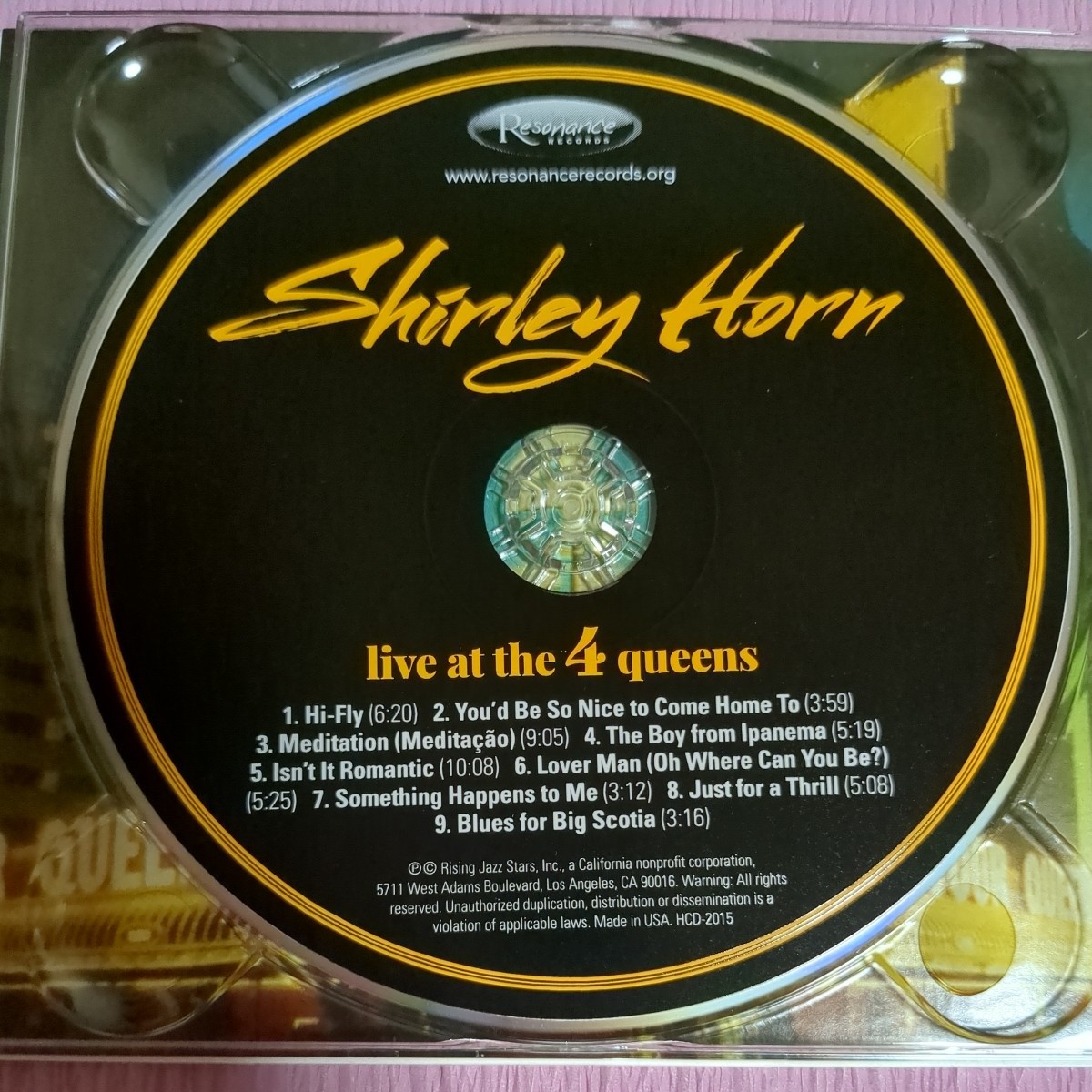 シャーリーホーン SHIRLEY HORN Live At The Four Queens / デジパック_画像2
