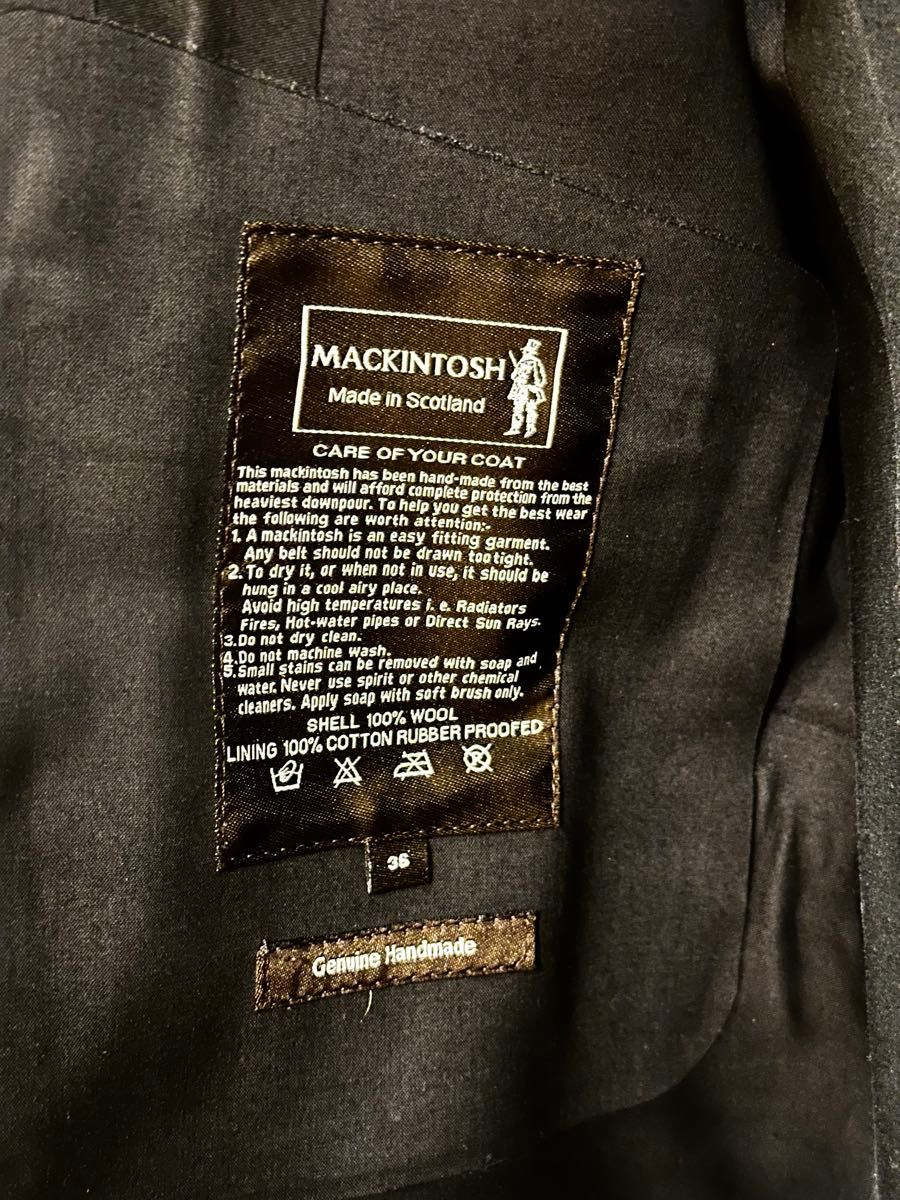 MACKINTOSH マッキントッシュ 104 コート ゴム引き サイズ 36 MACKINTOSH マッキントッシュ 104 コート ゴム引き サイズ 36
