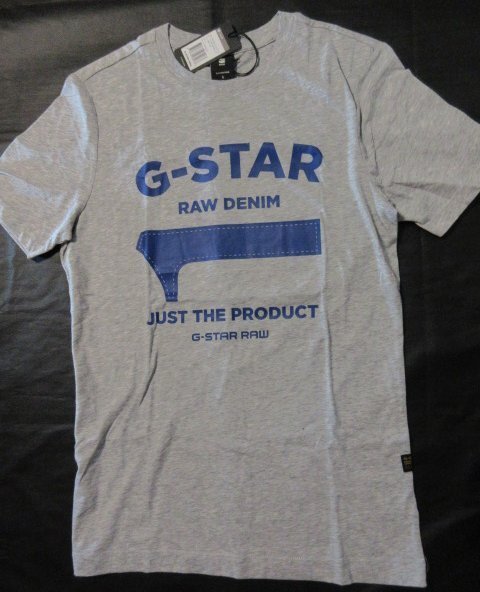 本物正規◆G-STAR RAW ジースター◆Tシャツ FIRST SLIM 杢灰■S■新品_画像2