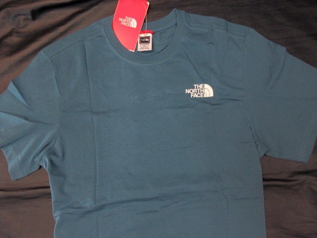 本物正規◆ノースフェイス◆Tシャツ RED NSE ボックス ロゴ MALLARD BLUE■S■新品■アメリカ限定/F71の画像5