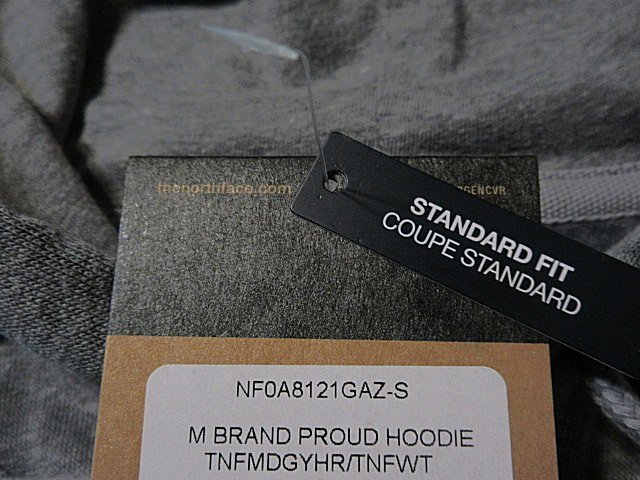 本物正規◆ノースフェイス◆スウェットパーカー BRAND PROUD■M■グレー MEDIUM GREY / WHITE■新品/アメリカ限定■GAZ/裏地起毛_画像8