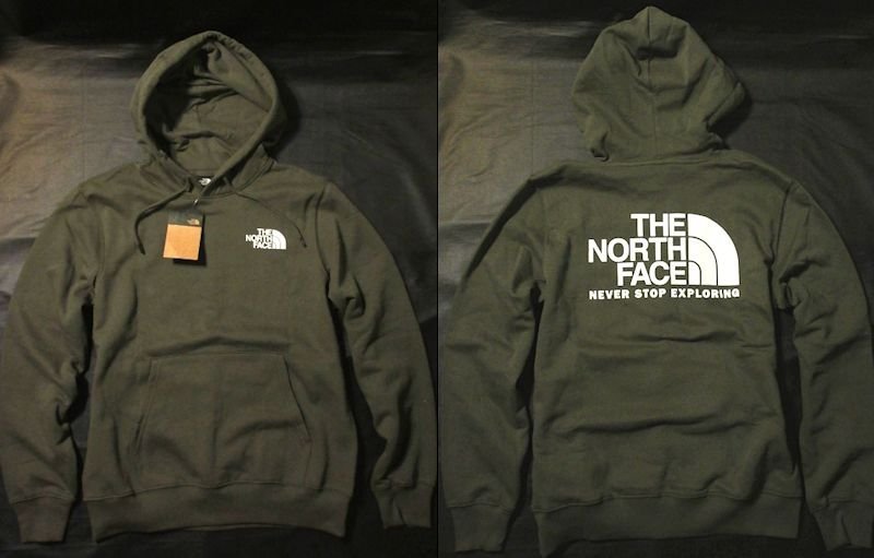 本物正規◆ノースフェイス◆スウェットパーカー THROWBACK NSE■XL■カーキ グリーン/NEW TAUPE GREEN■新品/アメリカ限定/21L/裏起毛